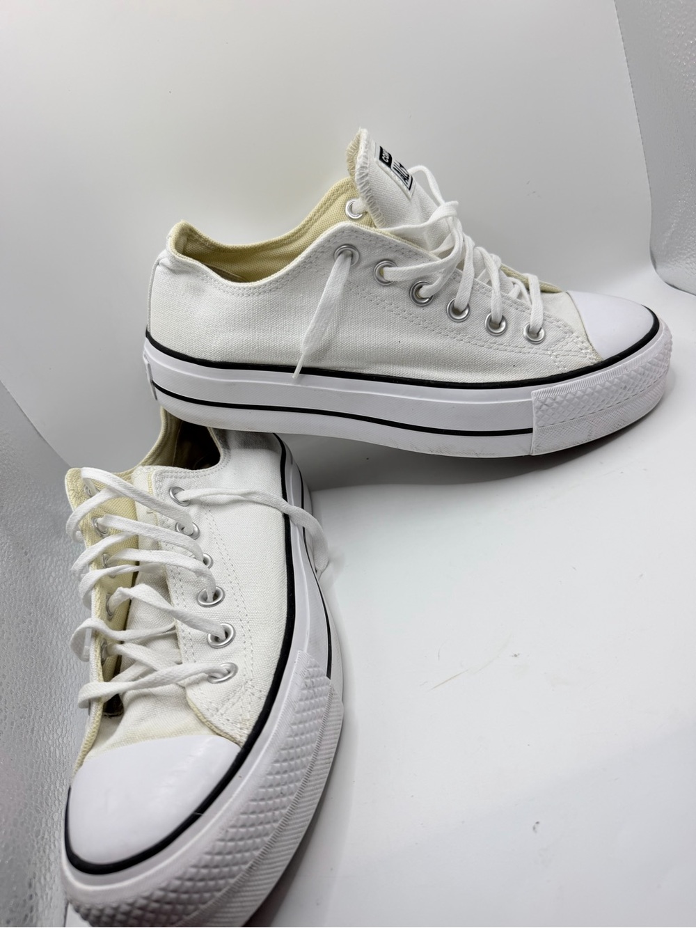 Converse Women's White Low-Top Platform Sneakers